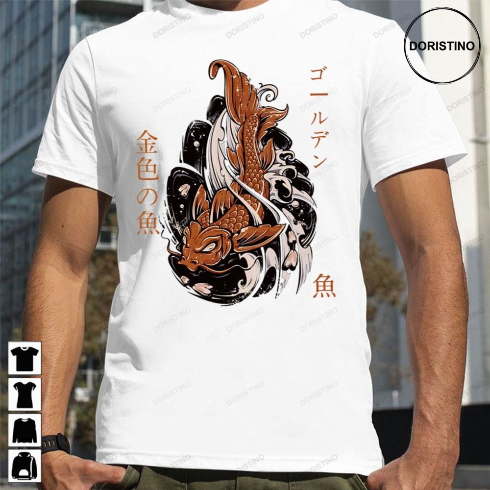 Golden Fish Japan Art Awesome Shirts